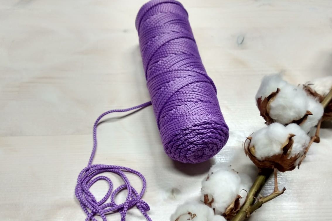 Полиэфирный шнур "Фиолетовый" (длина 100м, диаметр 3мм)