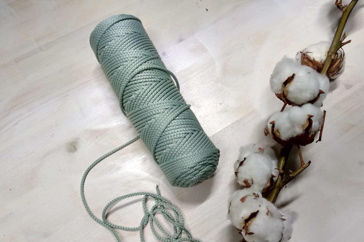 Полиэфирный шнур "Серо-зеленый" (длина 100м, диаметр 3мм)