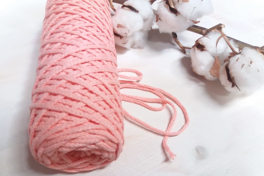 Хлопковый шнур для вязания 3 мм