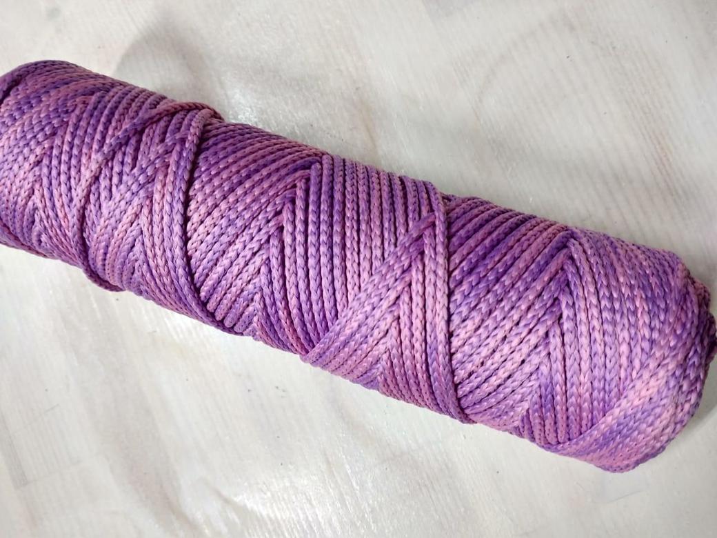 Полиэфирный шнур меланжевый "фиолетовый+розовый" (длина 100 м, диаметр 3 мм)