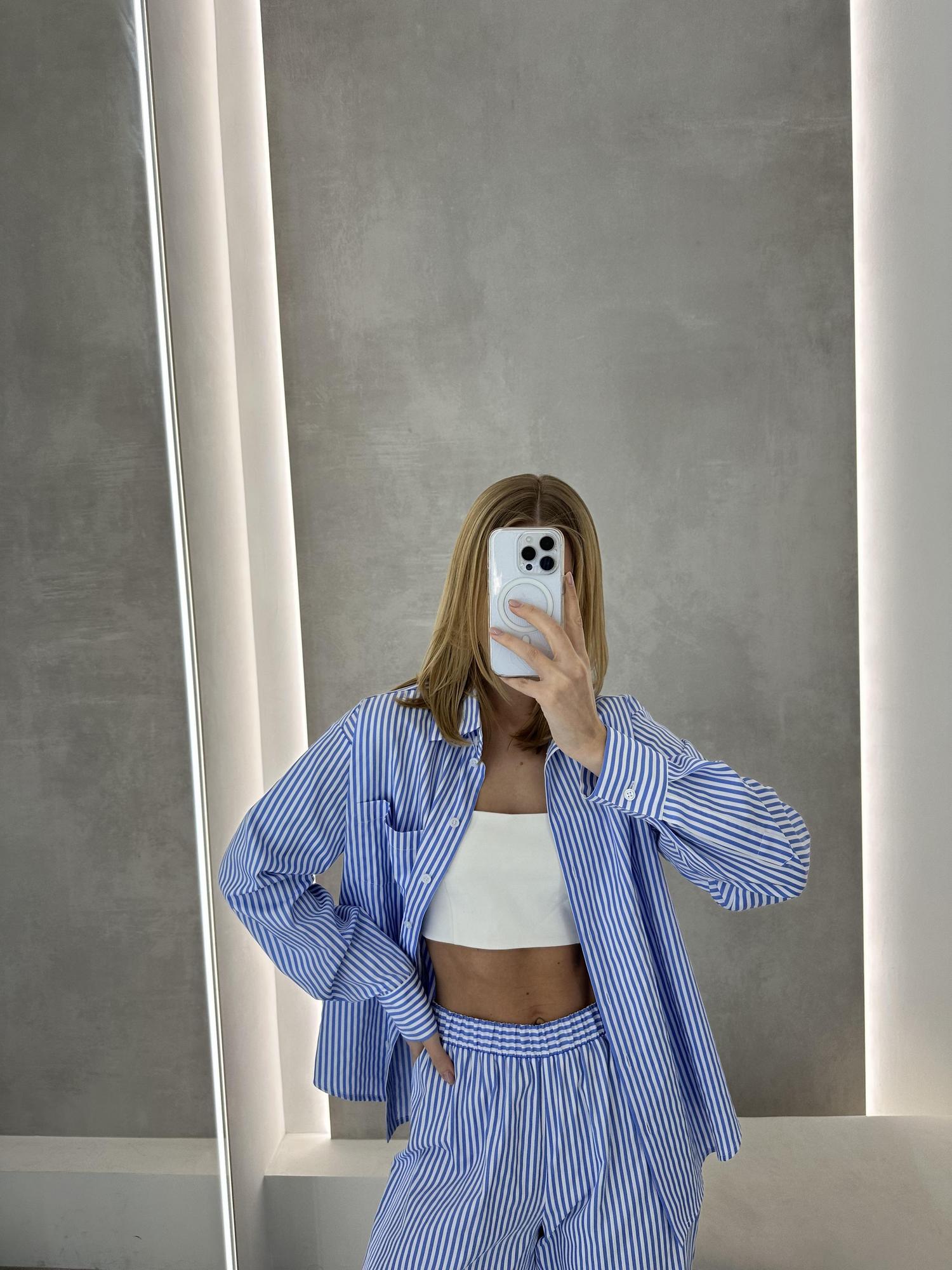 Рубашка Rupert White-Blue