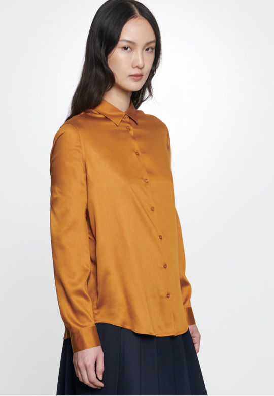 Рубашка в цвете горчица, Seidensticker