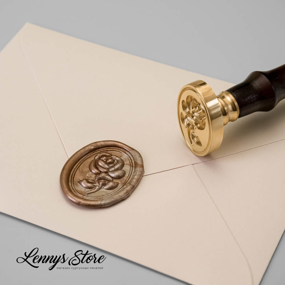 Сургучная печать "Роза большая 3D"