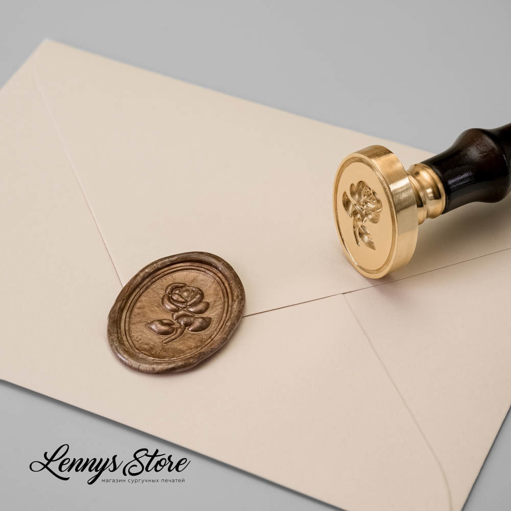 Сургучная печать "Роза 3D"