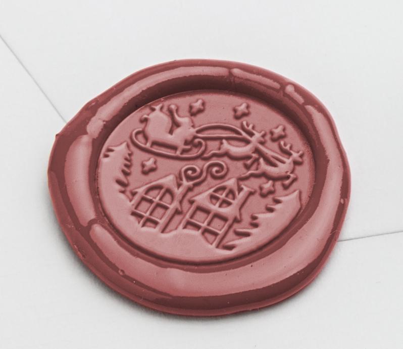 Сургучная печать "Олени Санта-Клауса"