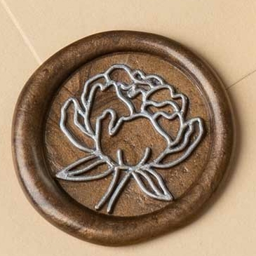 Сургучная печать "Распустившийся пион"