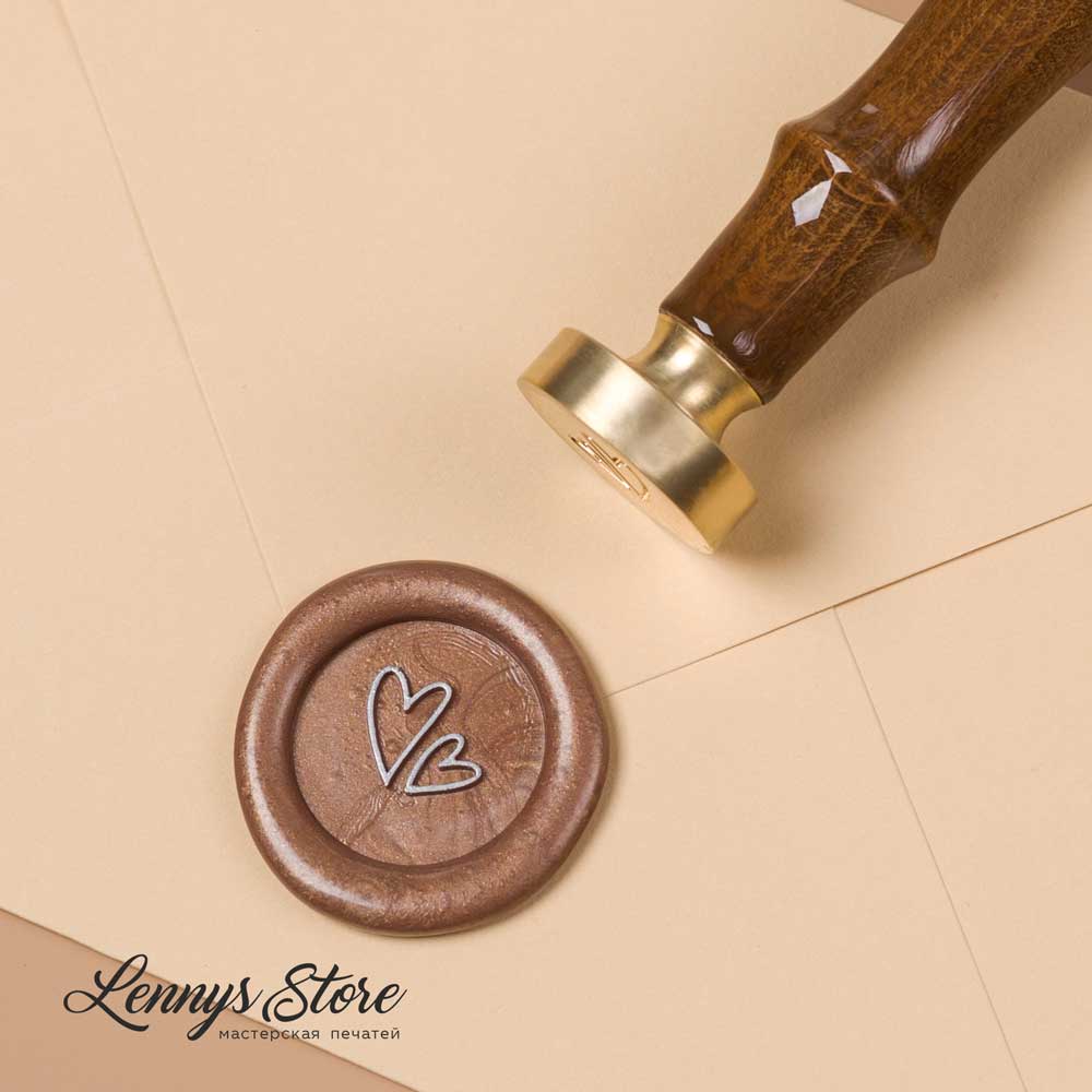 Сургучная печать "Два сердца"