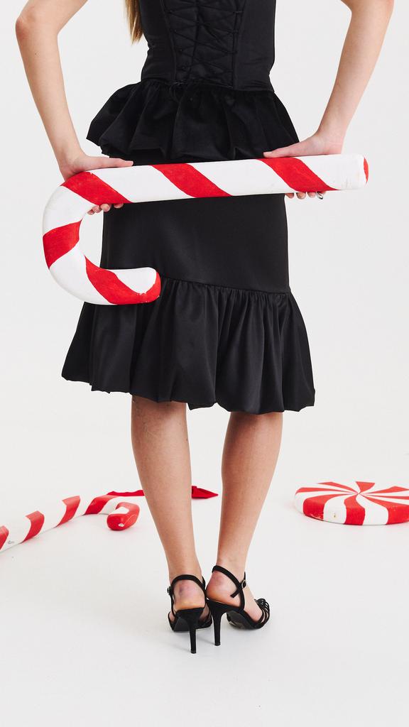 юбка с воланом черная