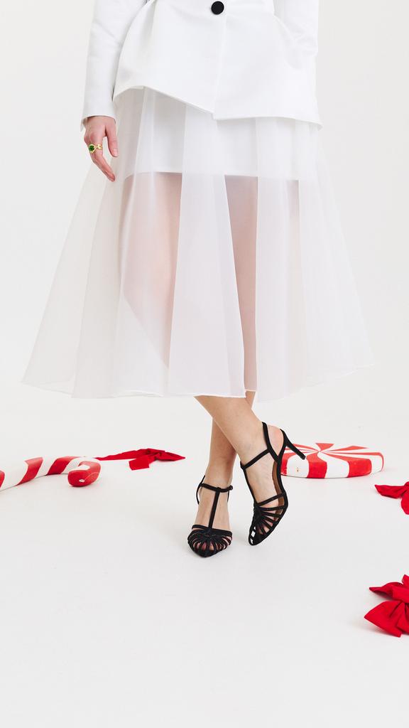 ЮБКА СОЛНЦЕ ИЗ ОРГАНЗЫ ( МОЛОЧНАЯ )