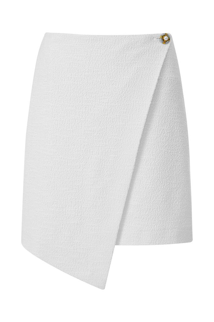 юбка на запах из твида