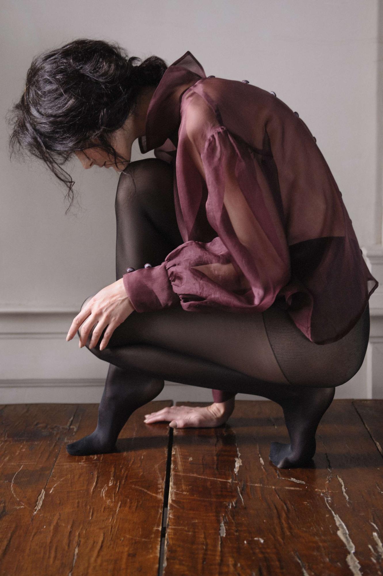 Рубашка из шелковой органзы