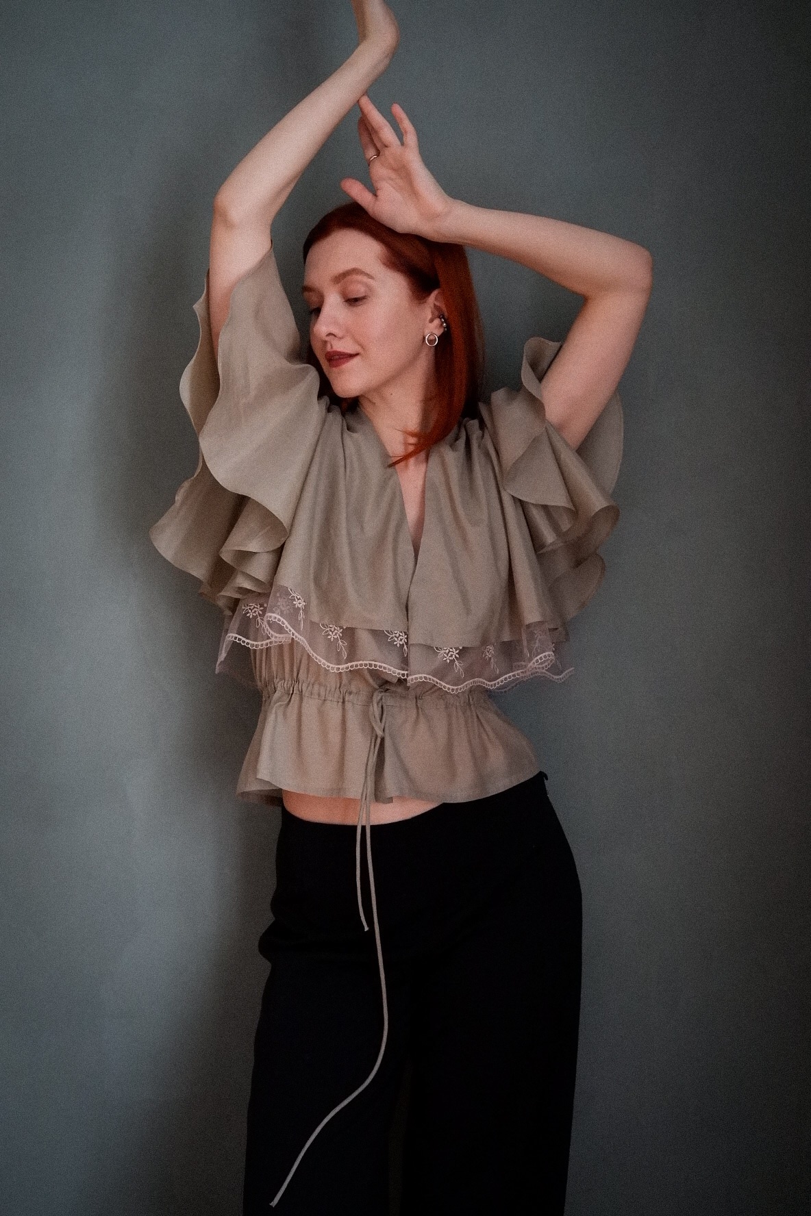 Рубашка с кружевом