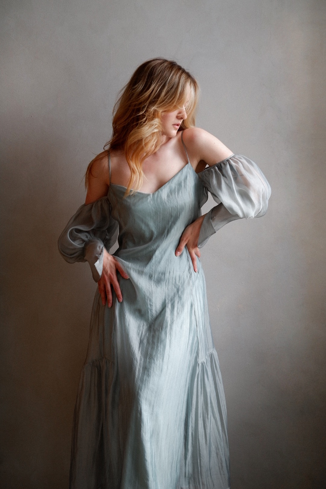 Платье из шелкового шифона