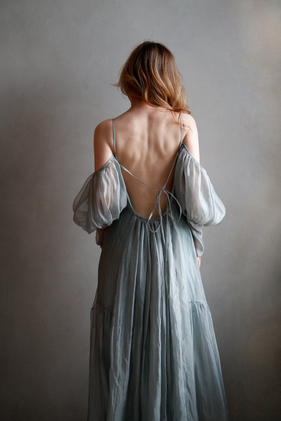 Платье из шелкового шифона