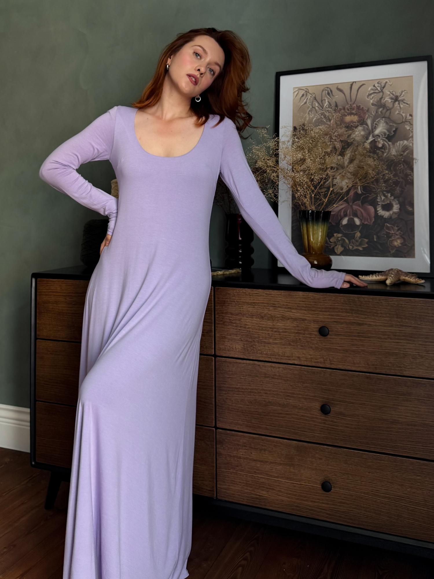 Платье из двухслойного трикотажа