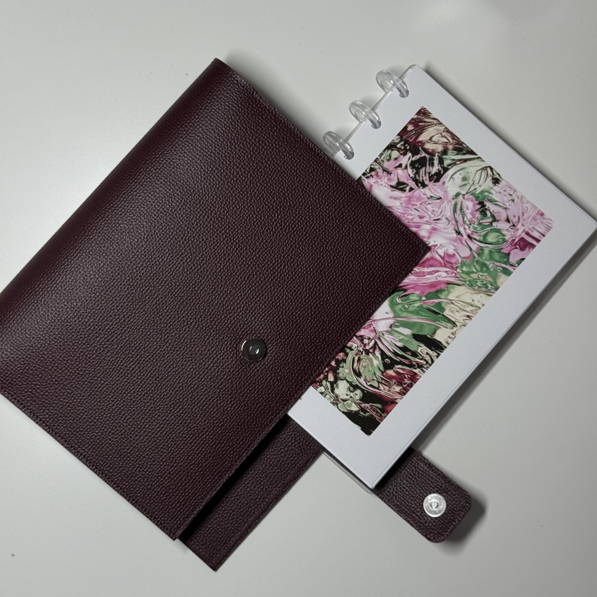 А5 / НАТУРАЛЬНАЯ КОЖА / бордовый