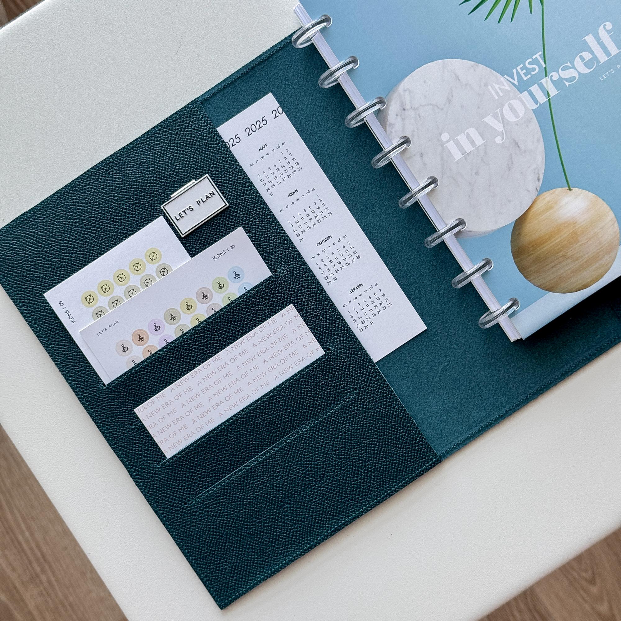 А5 / НАТУРАЛЬНАЯ КОЖА / топаз