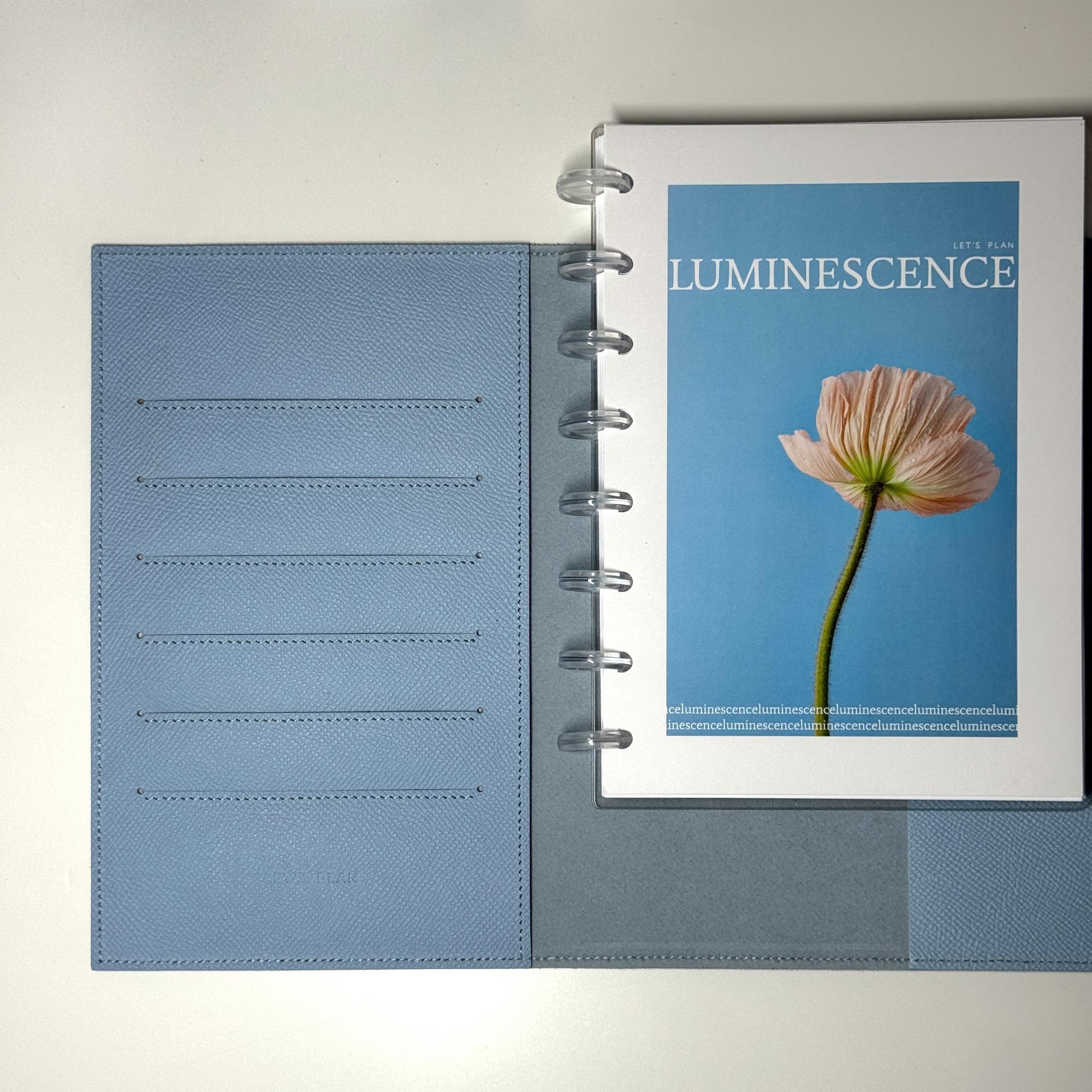 А5 / НАТУРАЛЬНАЯ КОЖА / голубой