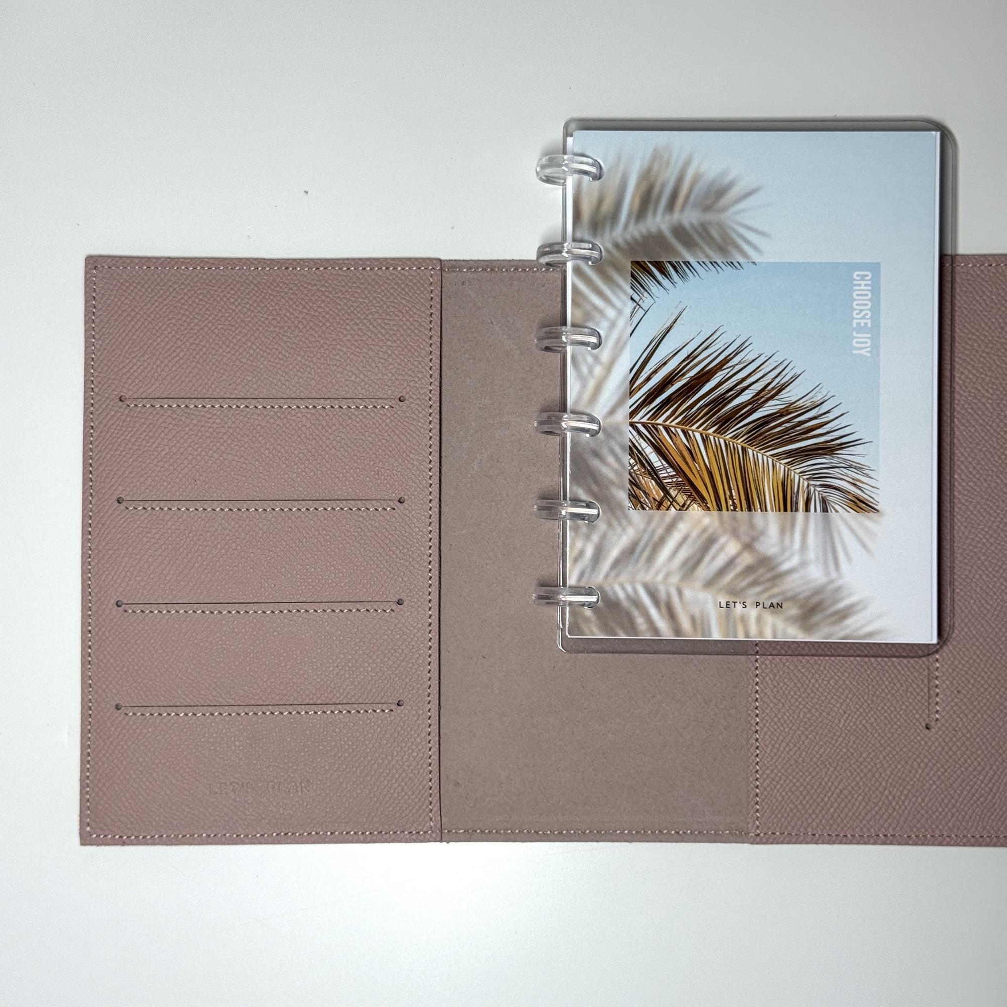 А6 / НАТУРАЛЬНАЯ КОЖА / пудровый