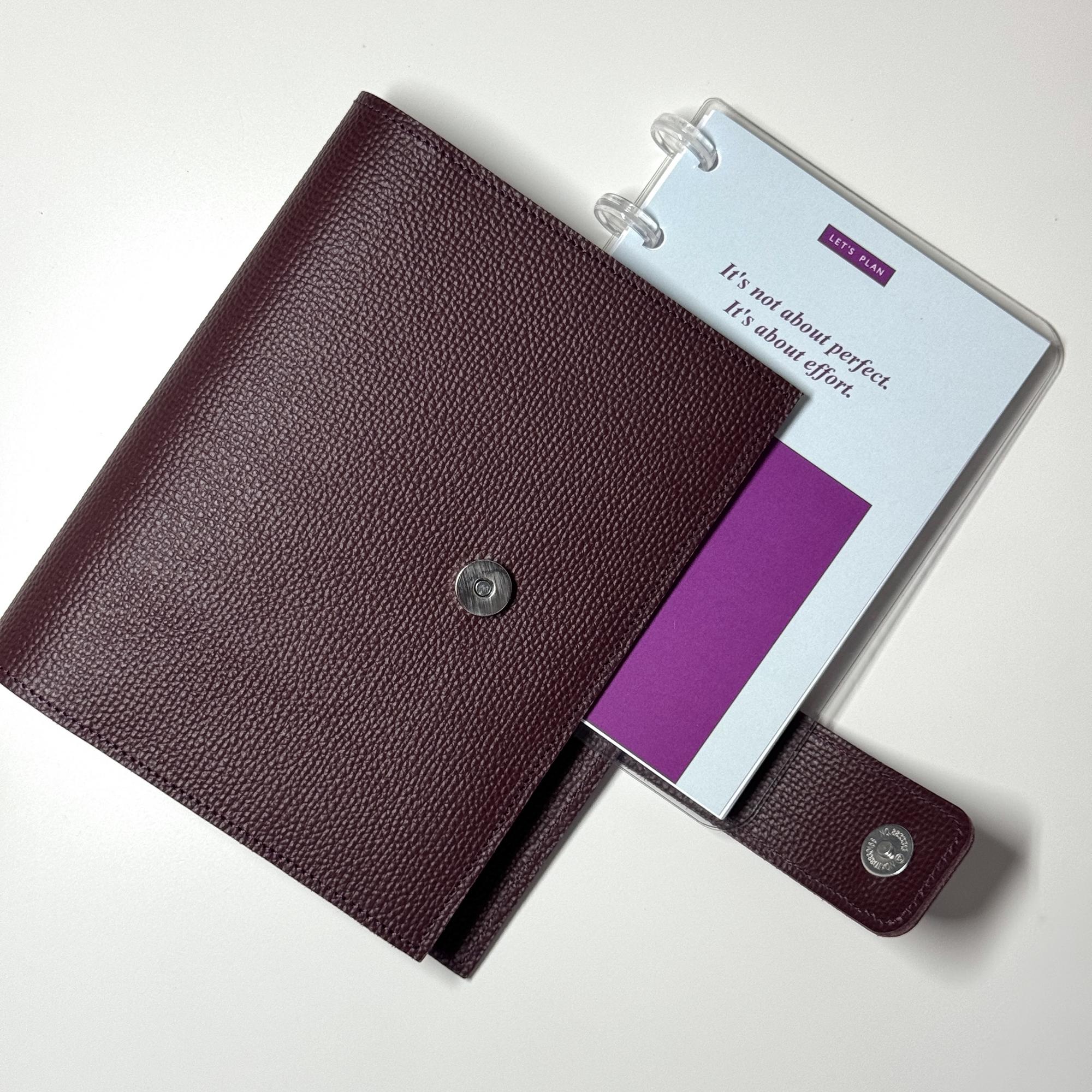 А6 / НАТУРАЛЬНАЯ КОЖА / бордовый