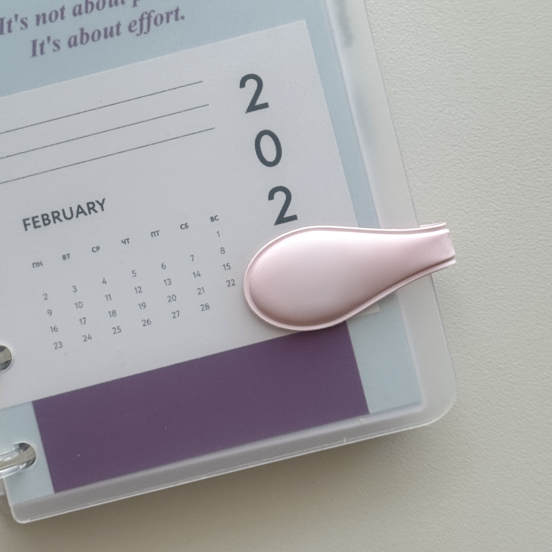 Магнитная скрепка / розовая