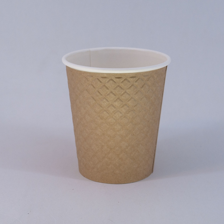 Стакан бумажный 250/270 мл «Waffle Craft», двухслойный, 25 штук/упак.