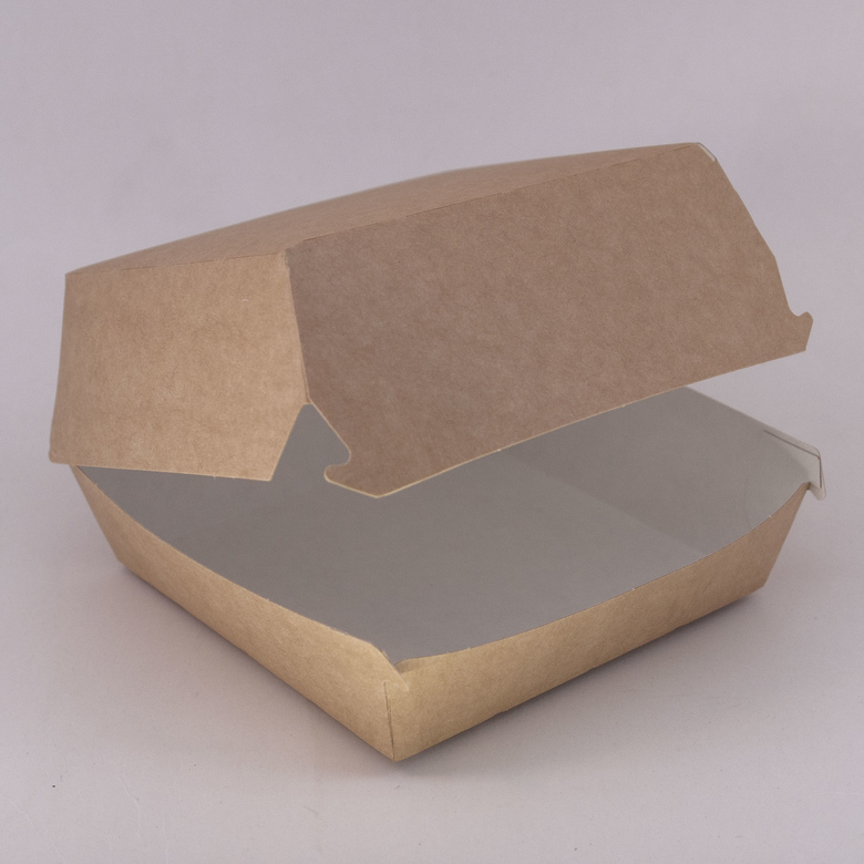 Коробка для бургера M (ECO BURGER M), крафт/крафт, 50 штук/упак.
