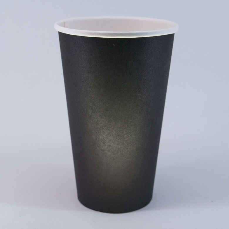 Стакан бумажный 400/530 мл «Black», 50 штук/упак.