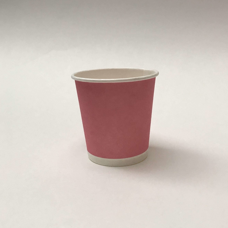 Стакан бумажный 100/120 мл «Розовый», 50 штук/упак.