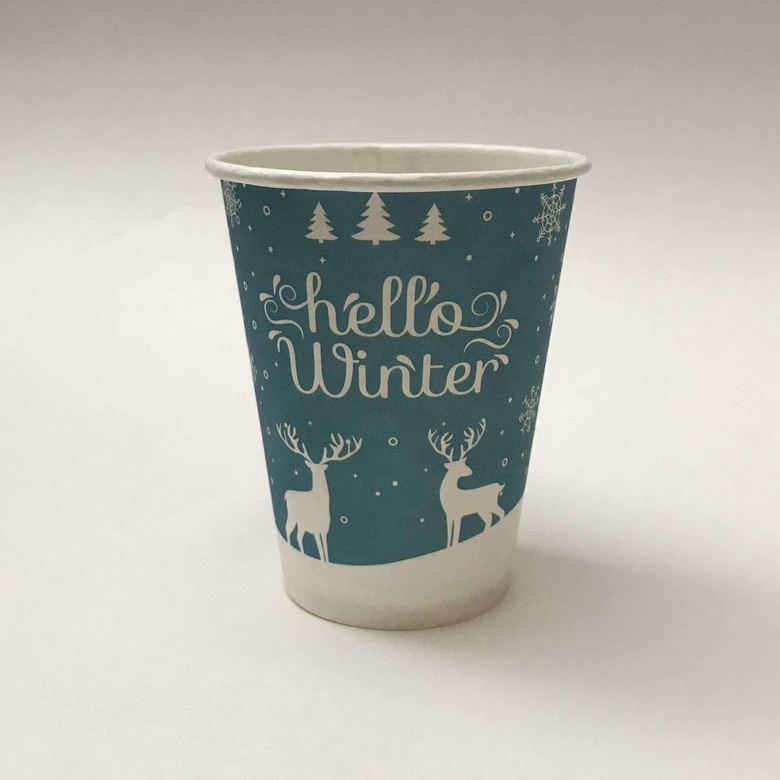 Стакан бумажный 250/270 мл «Hello Winter», 40 штук/упак (ГеккоКапс)