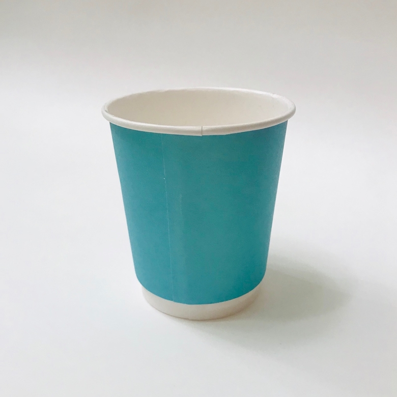 Стакан бумажный 250/270 мл «Бирюзовый», двухслойный, 15 штук/упак.