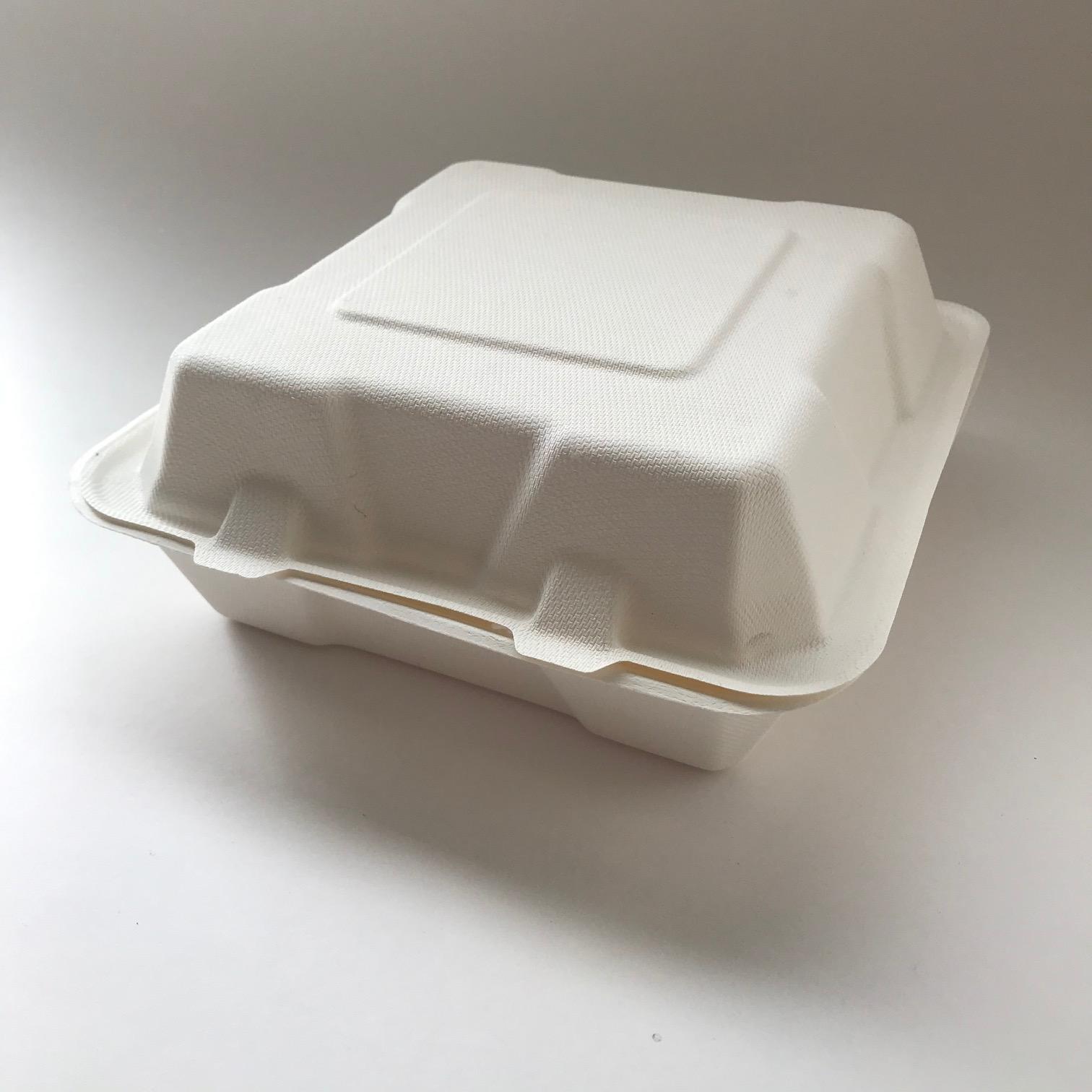 Ланч-бокс 1-секционный 900 мл из сахарного тростника, 50 штук/упак.