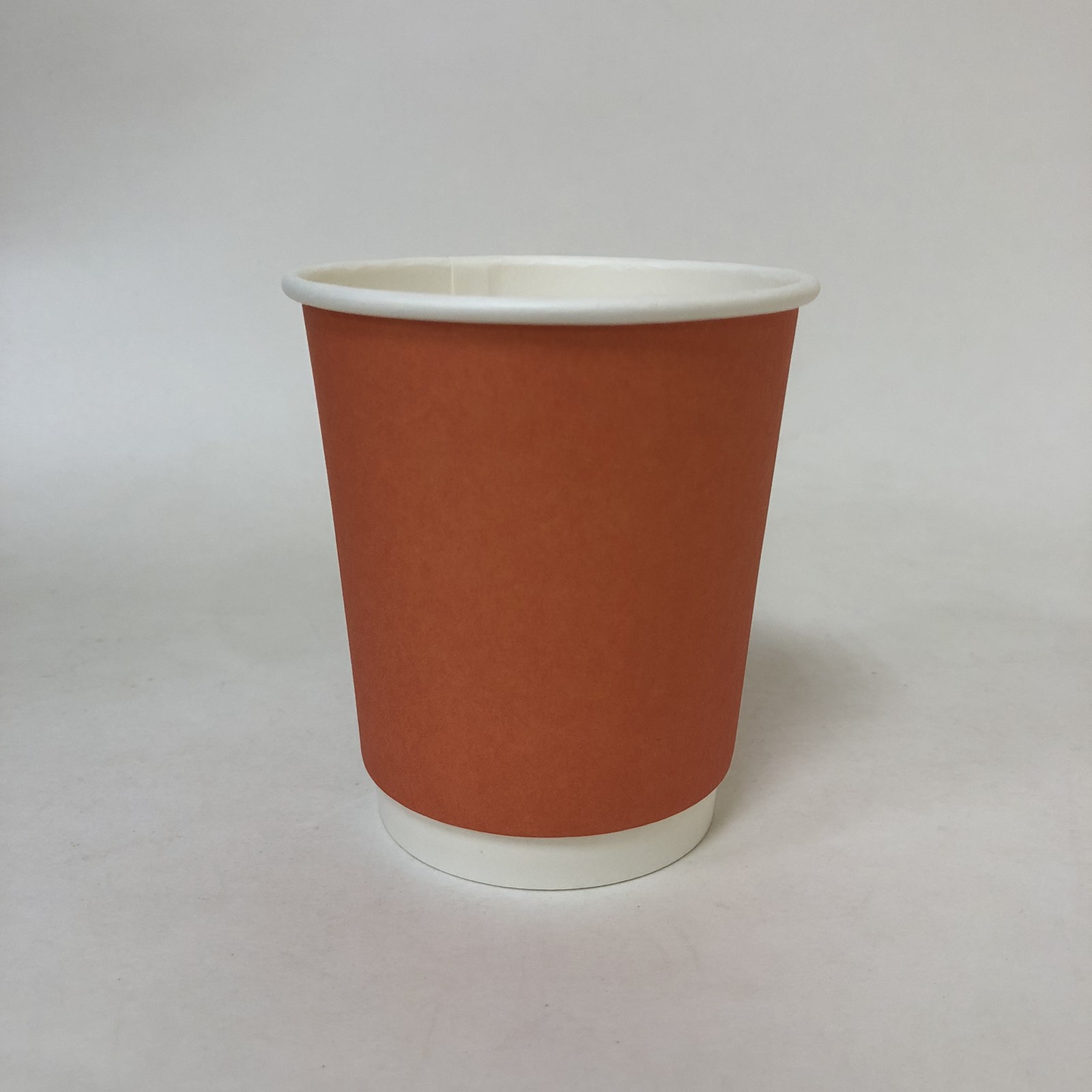 Стакан бумажный 250/270 мл «Оранжевый», двухслойный, 15 штук/упак.