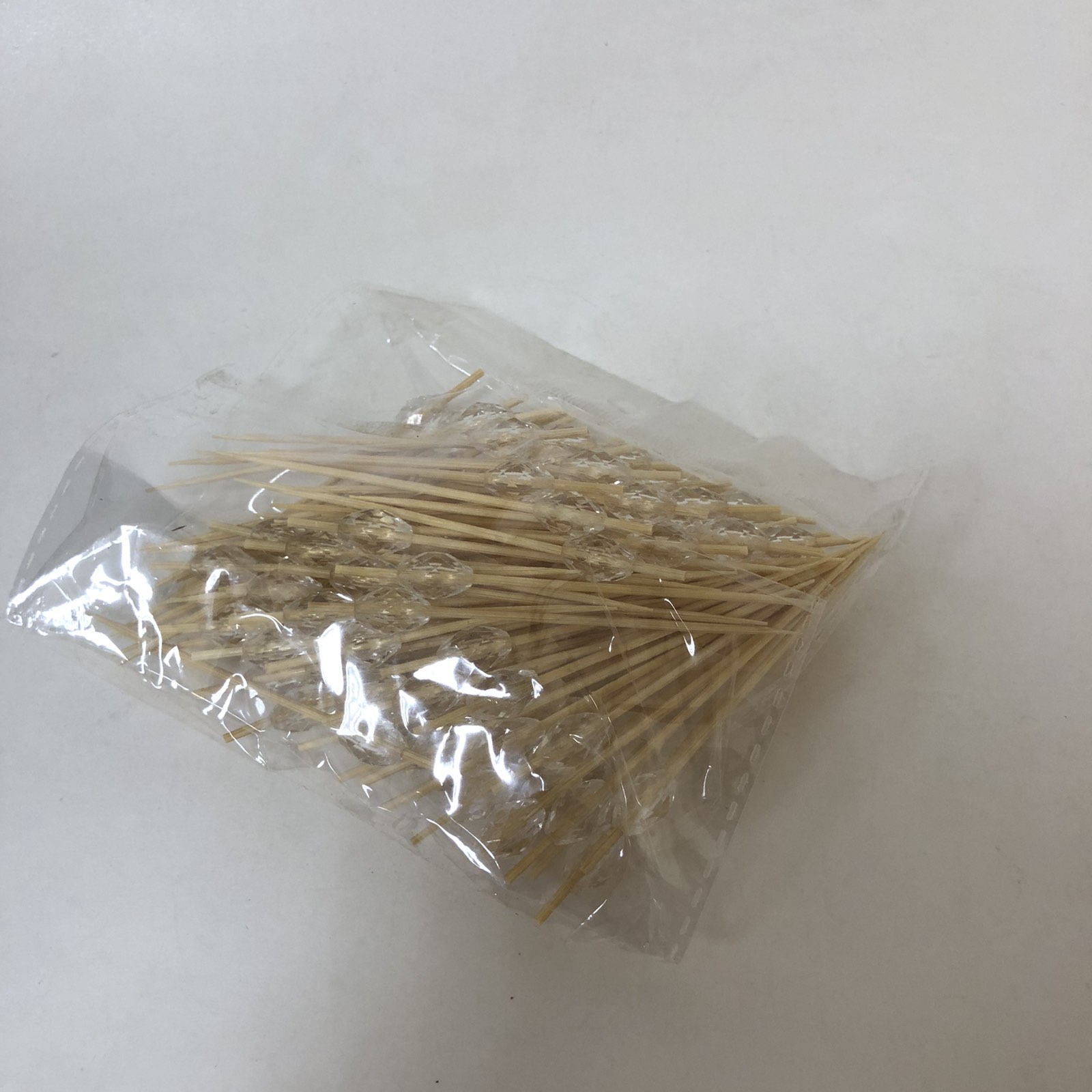 Пика деревянная для канапе Кристалл прозрачный 9 см 100шт/упак