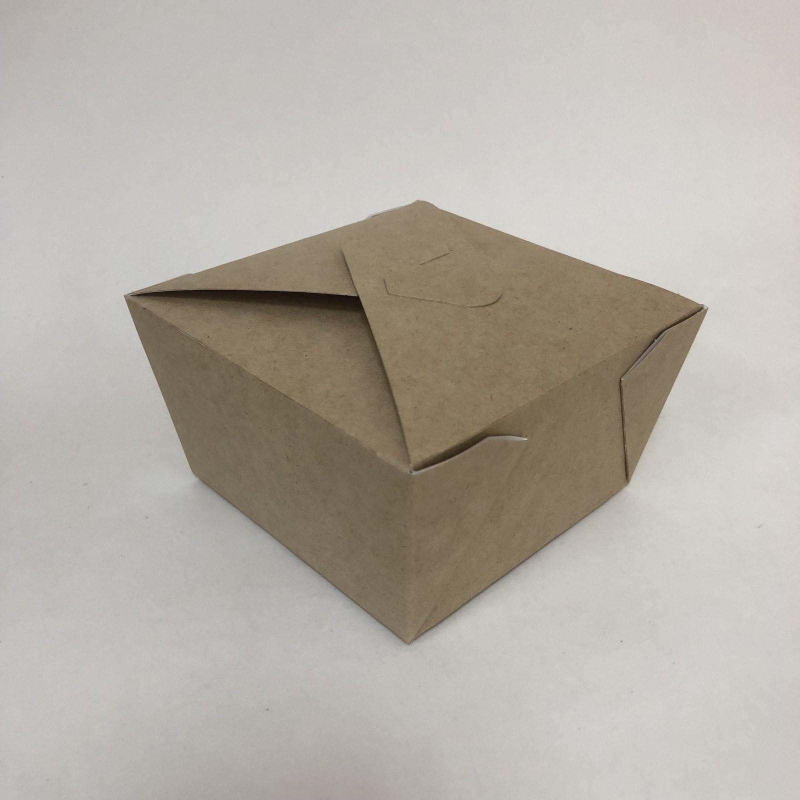 Упаковка Meal Box 600мл, крафт, 50 штук/упак.