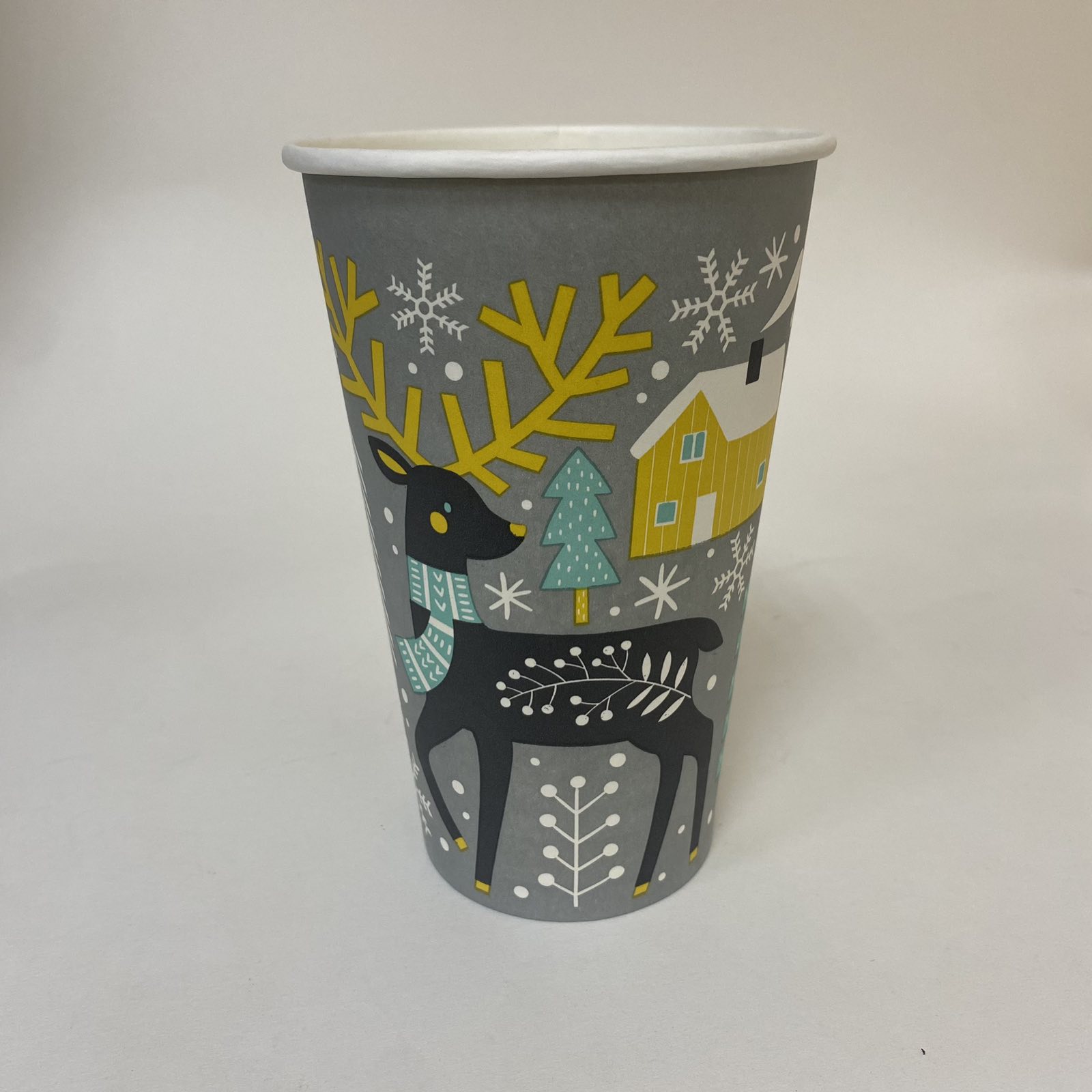 Стакан бумажный 450/500 мл «Снежное рождество», 50 штук/упак., Россия