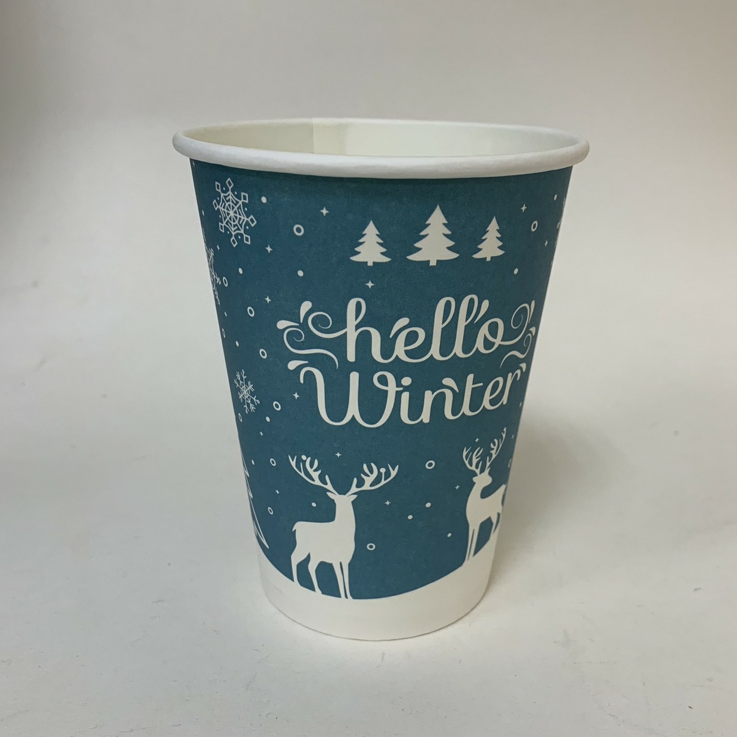 Стакан бумажный 350/430 мл «Hello Winter», 40 штук/упак (ГеккоКапс)