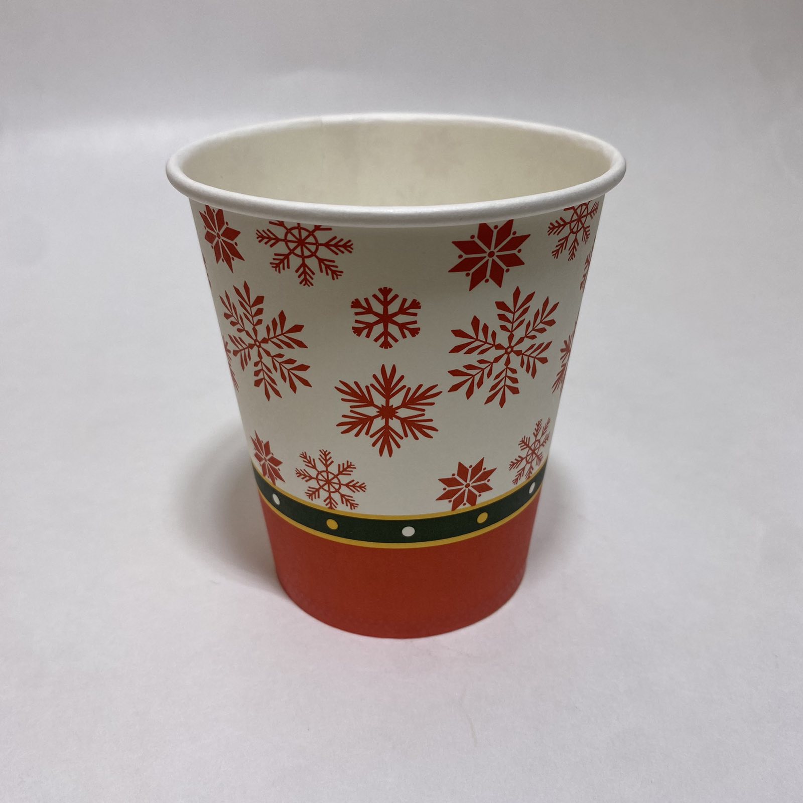 Стакан бумажный "Снежинки" 250/270 мл, ГОРЛОВИНА 89мм, 50 штук/упак