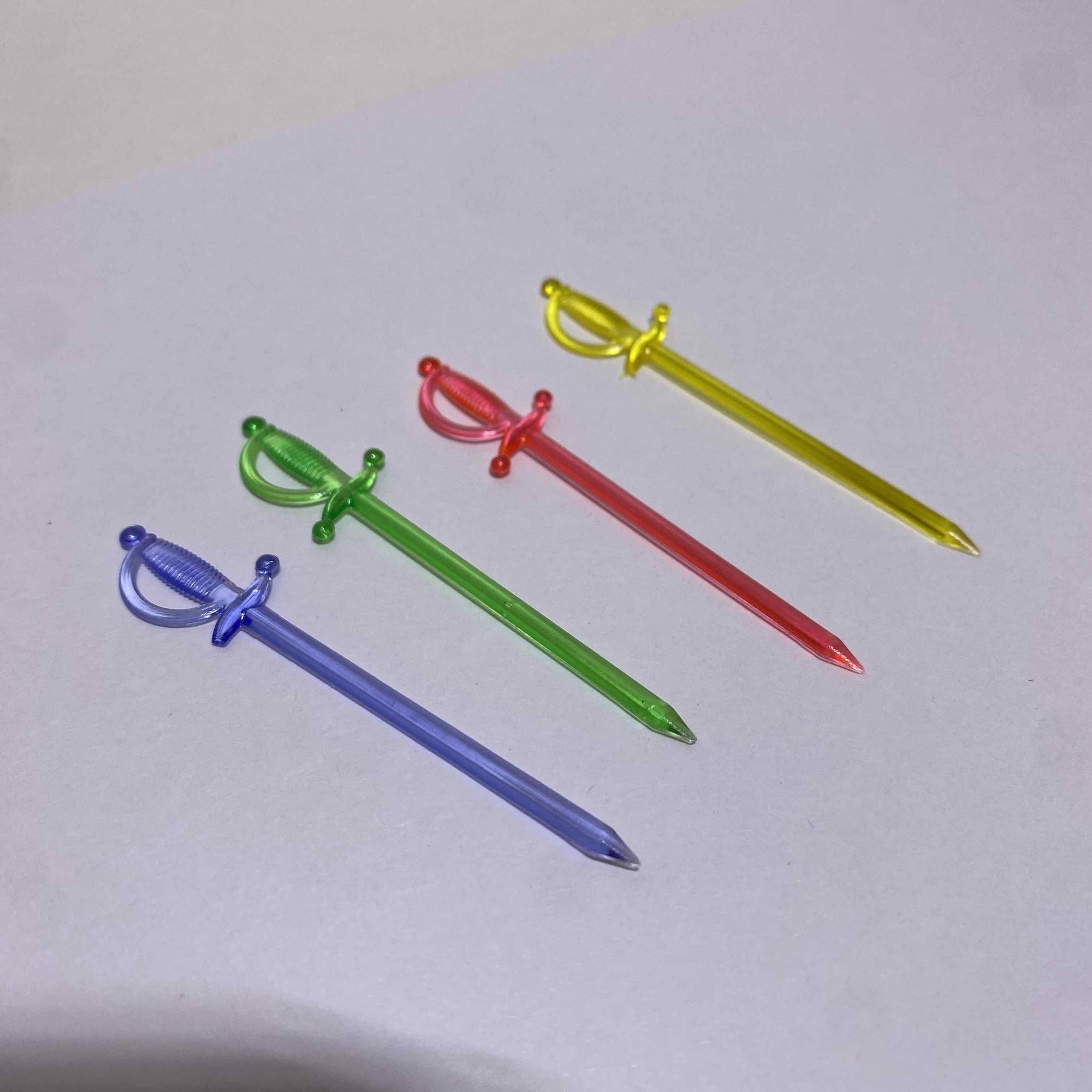 Пика пластиковая для канапе "Меч", 500 штук/упак.