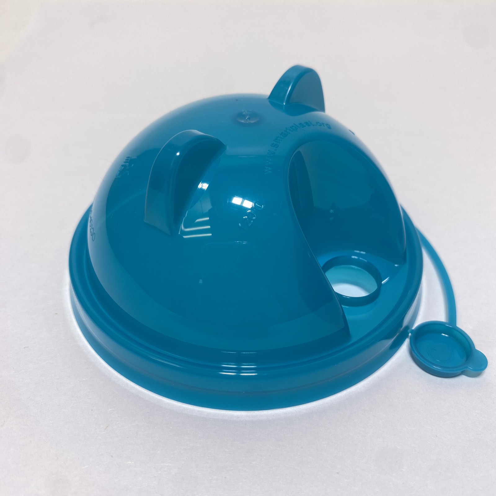 Крышка  для стакана купольная 90 мм CAT, бирюзовая, 45 штук/упак.