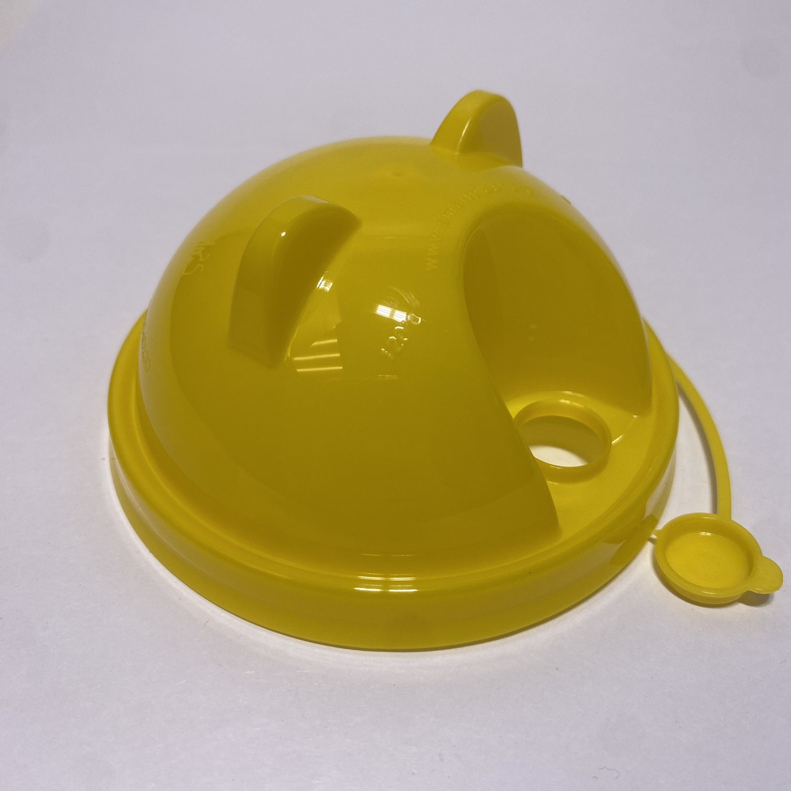 Крышка  для стакана купольная 90 мм CAT, желтая, 45 штук/упак.