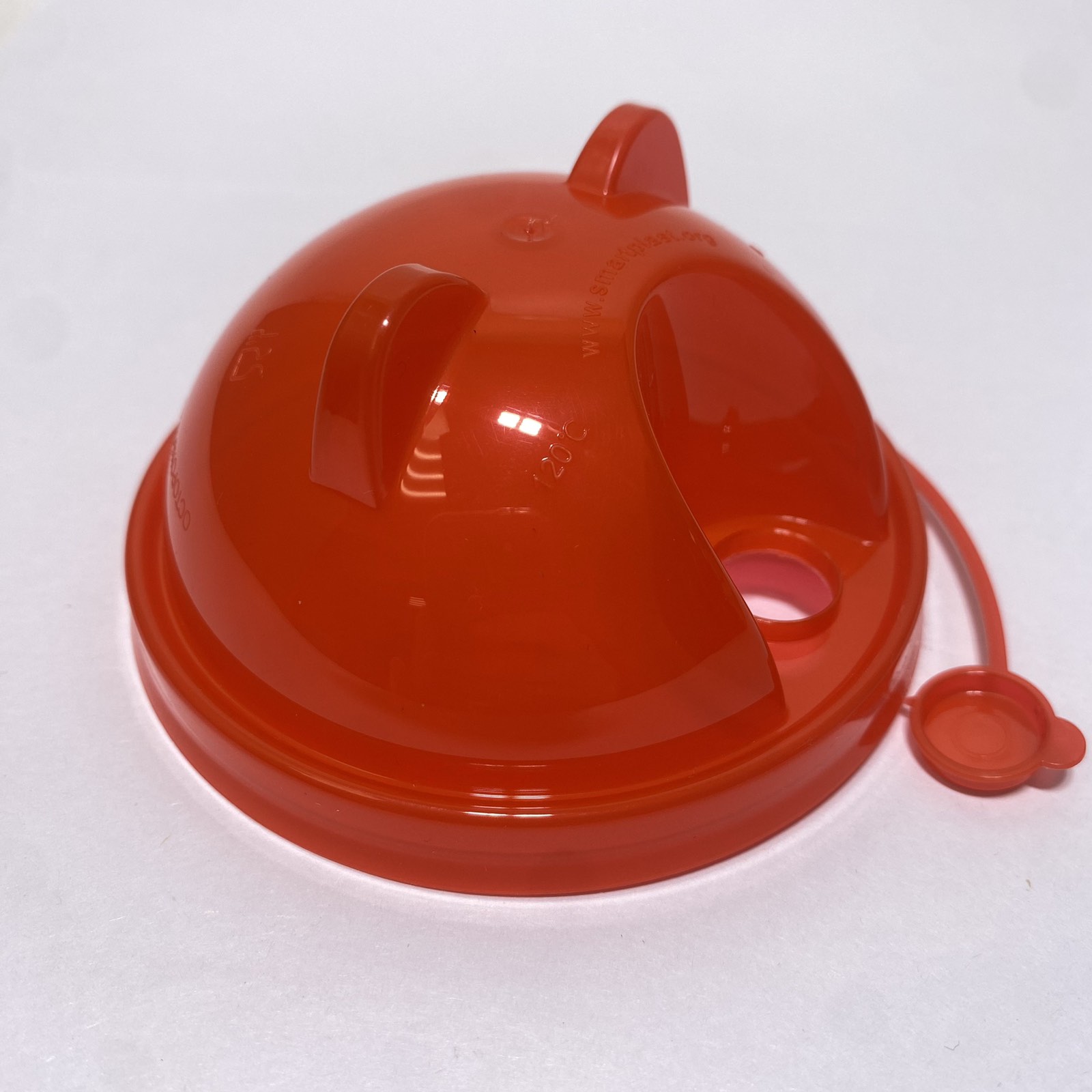 Крышка  для стакана купольная 90 мм CAT, красная, 45 штук/упак.