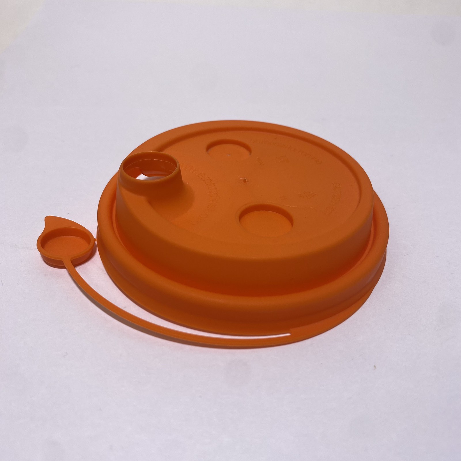 Крышка  ФЛИП ТОП 80 мм, Матовая оранжевая, 50 штук/упак.