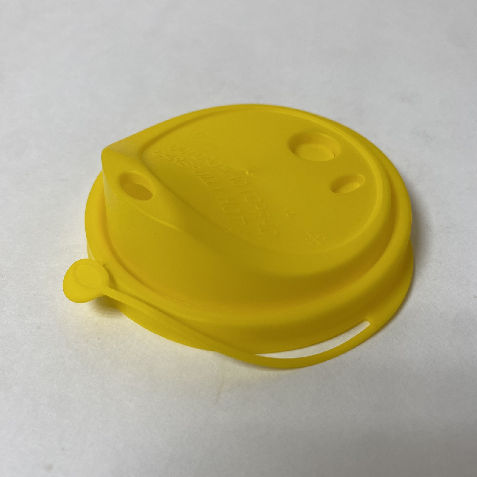 Крышка  ФЛИП ТОП 80 мм, СМАРТПЛАСТ желтая "Для кофе", 50 штук/упак.