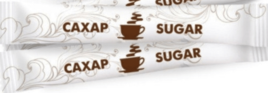 Сахар в стиках, 5 грамм, 2000 стиков/упак.