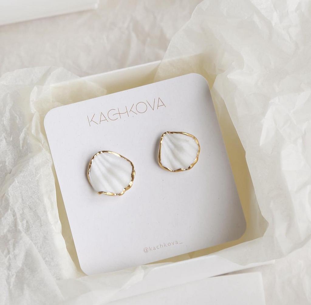 Серьги "Морская" золотые XS