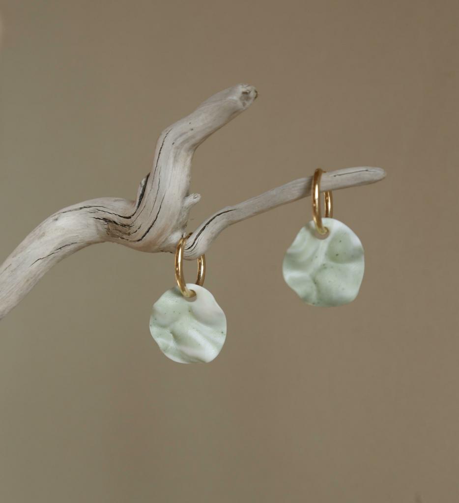 Серьги "Баланс" фисташка