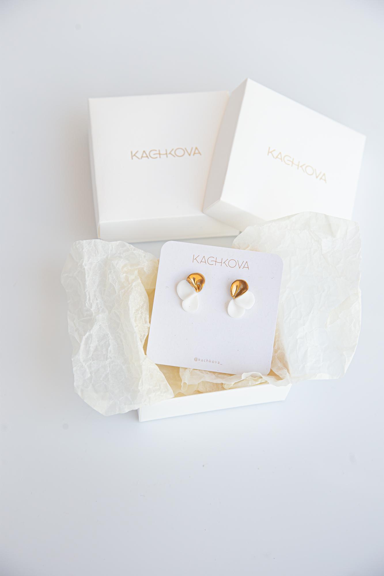 Серьги "Единая"белые S