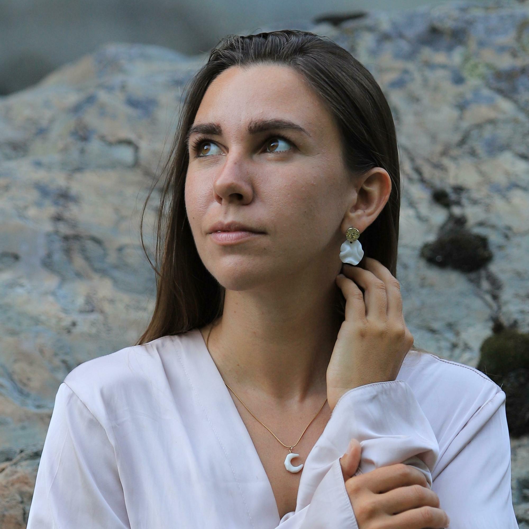 Серьги "Вдохновение" двойные