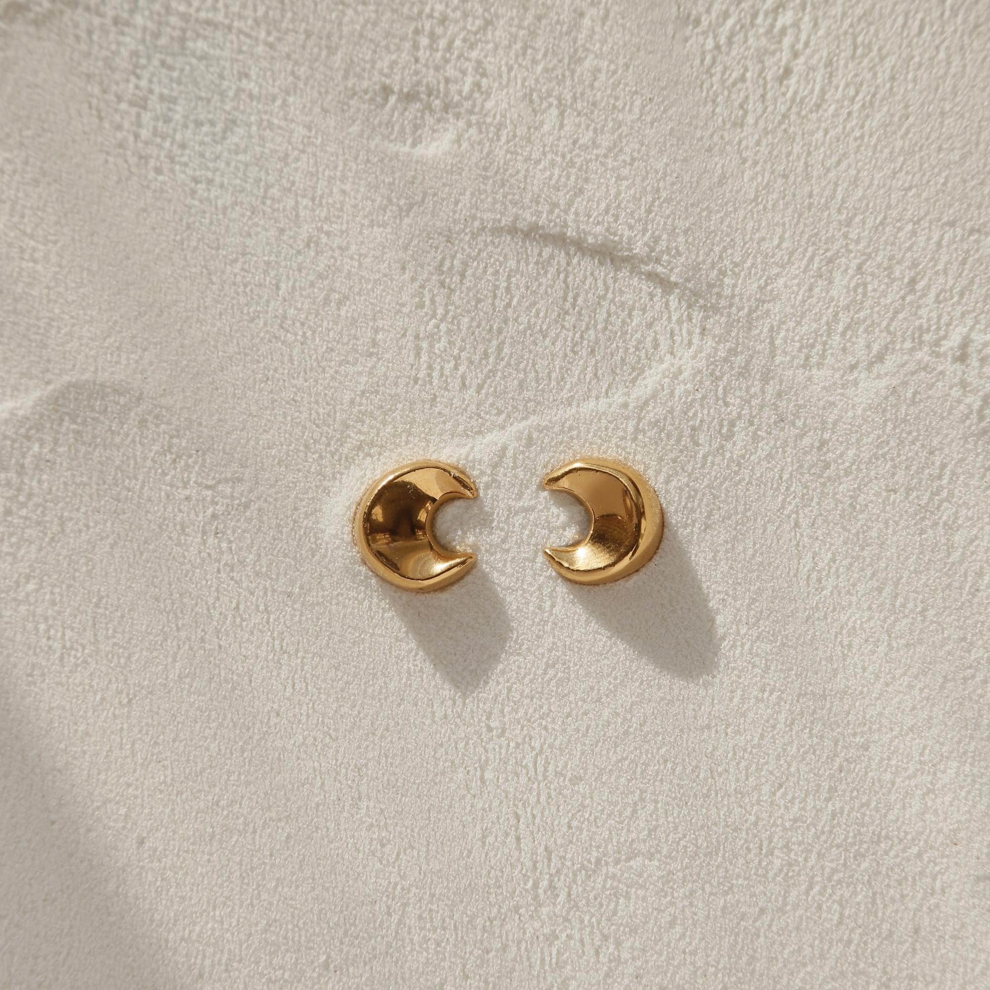 Серьги "Лунная"золотые S